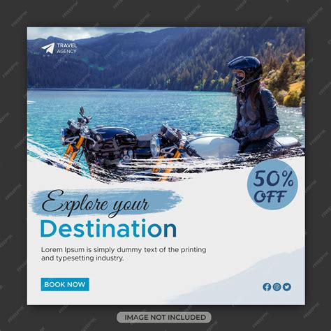 Premium PSD | Travel tours instagram banner