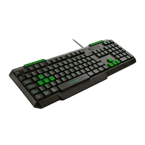 Teclado Gamer Multi Multimidia Usb Preto Verde Tc Pichau