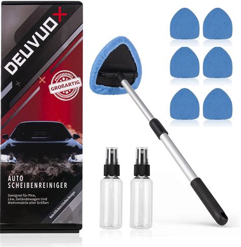 Deuvuo Upgraded Car Windshield Cleaning Tool Expandable Car Window Cleaner With 6 Reusable