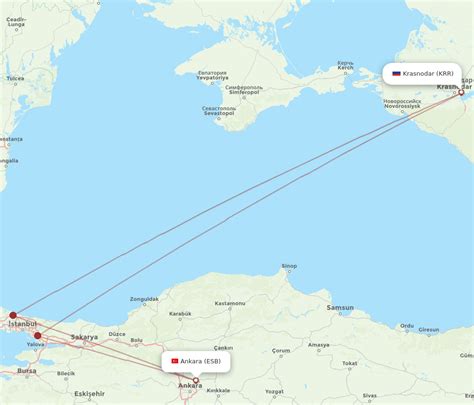 Flights From Ankara To Krasnodar ESB To KRR Flight Routes