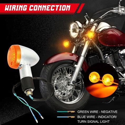 Pc Rear Turn Signals Amber Lights For Kawasaki Vulcan Vn