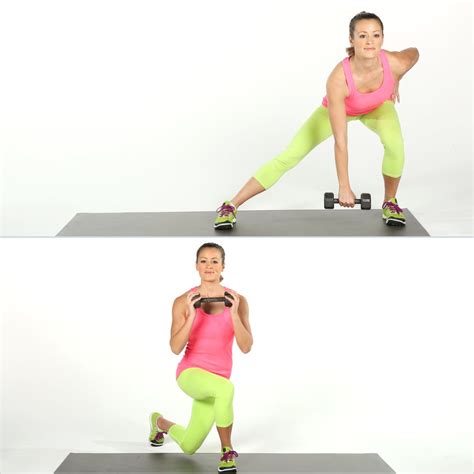 Circuit One: Side Lunge to Curtsy Squat | Butt Workout With Weights ...