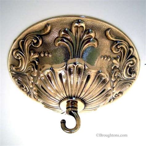 Ceiling Hook Plate Decorative Polished Brass Broughtons Lighting And Ironmongery