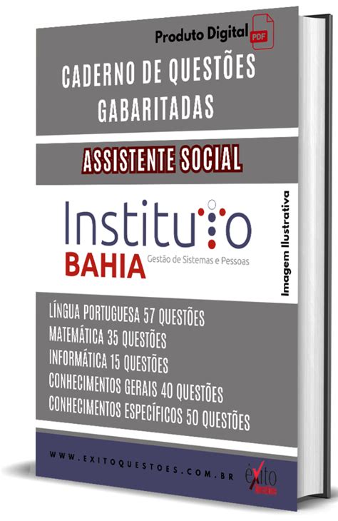 Caderno De Quest Es Gabaritadas Assistente Social Instituto Bahia