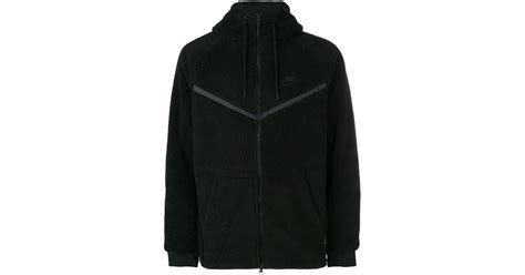 Nike Furry Hooded Jacket In Black For Men Lyst