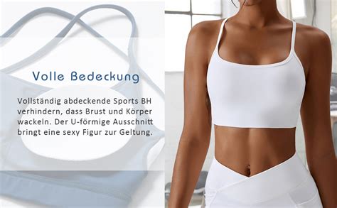 Vertvie Sport Bh R Ckenfrei Damen Gepolstert Bustier Sexy Crossback Bra