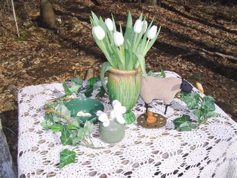 Imbolc/ Candlemas altar | Candlemas, Altar cloth, St brigid