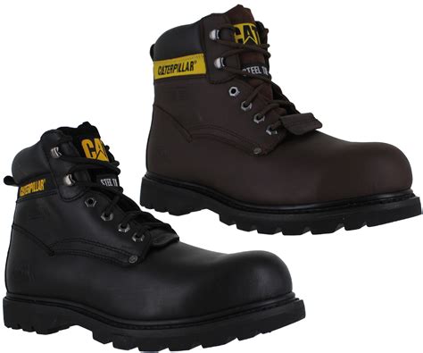 Mens Caterpillar Sheffield Sb Lace Up Work Safety Steel Toe Boots Sizes