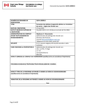 Fillable Online Demande De Proposition Glpa Fax Email Print