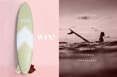 Billabong Competition: Win a custom made pipe surfboard by Thomas ...