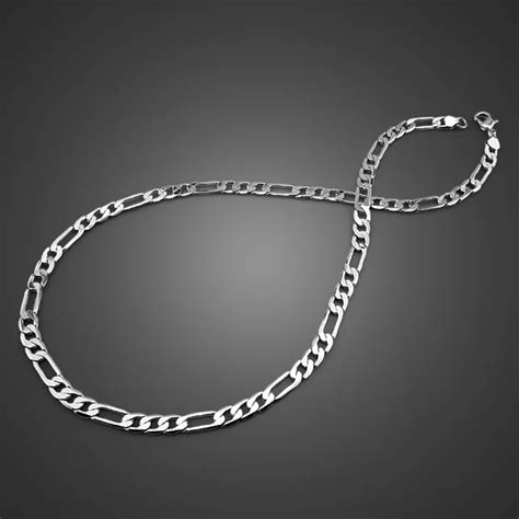 New men's 925 sterling silver necklace simple style silver jewelry ...