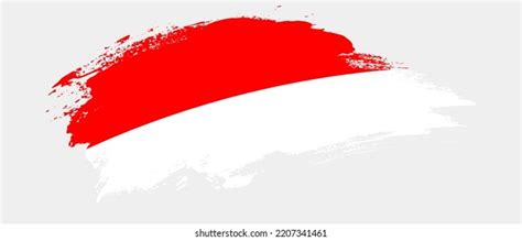 National Flag Singapore Curve Stain Brush Stock Vector Royalty Free