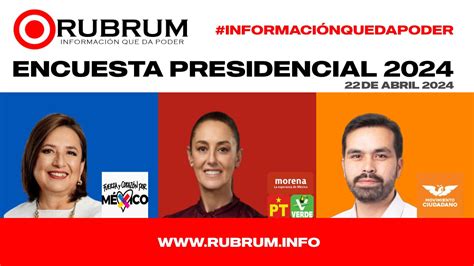 Preferencias Presidenciales 22 De Abril De 2024 RUBRUM