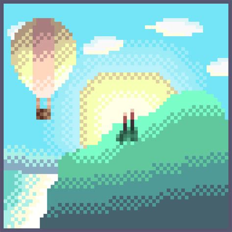 OC NEWBIE CC My First Pixel Art Piece Sunset Of Dos More Info In