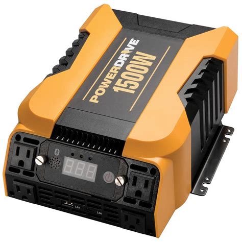 PowerDrive 1500 Watt Power Inverter With 4 AC Dual Port Standard USB