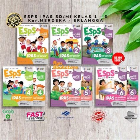 Jual ESPS IPAS Kelas 1 2 3 4 5 6 SD Mi Kurikulum Merdeka Erlangga