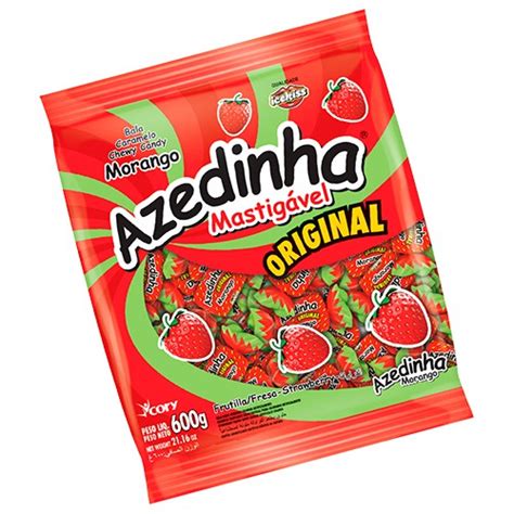 Pacote De Bala Azedinha Original Cory Icekiss Sabor Morango G