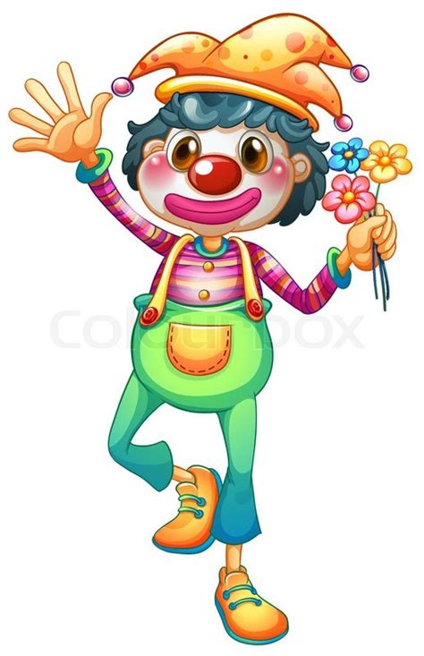 Illustration Of A Female Clown With Stock Vector Colourbox