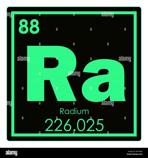 Radium Chemical Element Periodic Table Science Symbol Stock Photo Alamy