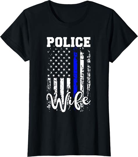 Police Wife Shirt Police Officer Wife T American Flag T Shirt