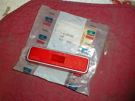 NOS Mopar Rear Side Marker Lamp 1972 4 Dodge Plymouth A B E Body