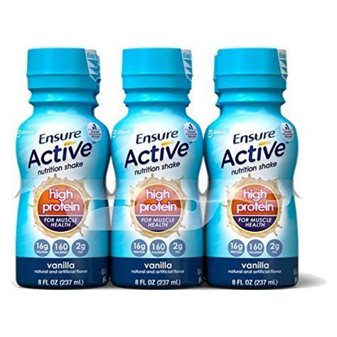 Ensure Active High Protein Nutrition Shake Vanilla Oz Bottles Pack