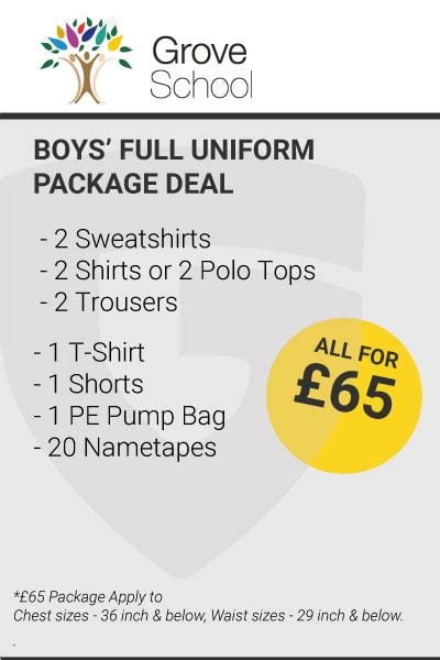 Grove School Boys Uniform Package Deal - Gogna Schoolwear and Sports