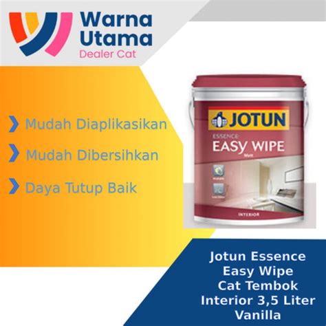 Jual Jotun Essence Easy Wipe Cat Tembok Interior Liter Vanilla