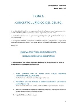 TEMA 5 CONCEPTO JURÍDICO DE DELITO pdf