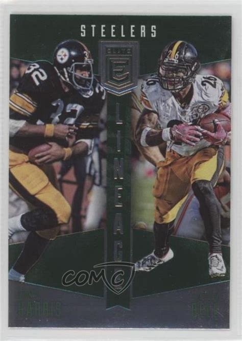 2016 Donruss Elite Lineage Green Le Veon Bell Franco Harris LN HB HOF