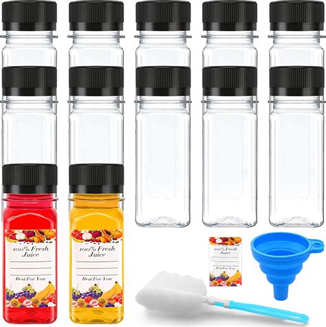 Amazon Oucbnd Oz Juice Bottle With Caps Pcs Mini Plastic