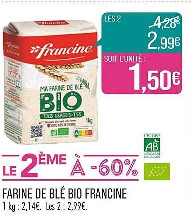 Promo Farine De Blé Bio Francine chez Match iCatalogue fr