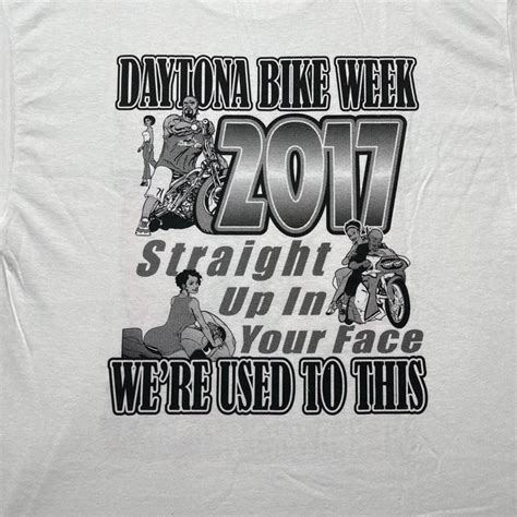 Streetwear Daytona Beach Black Bike Week Double Sided T Shirt