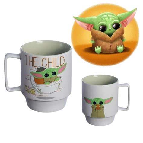 Caneca Baby Yoda Star Wars Mandalorian Ml Oficial Grogu Shopee Brasil