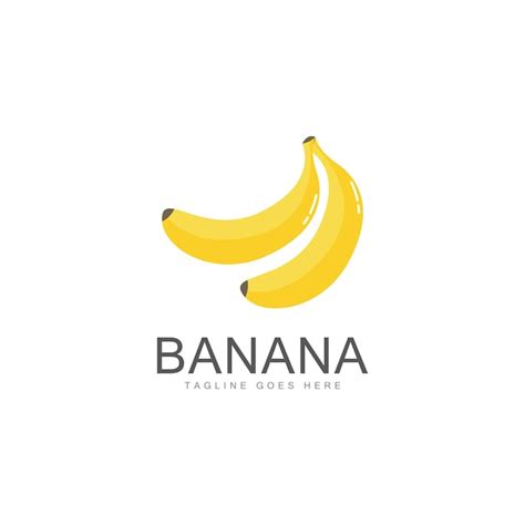 Bananen Logo Vorlage Vektor Icon Illustrationsdesign Premium Vektor