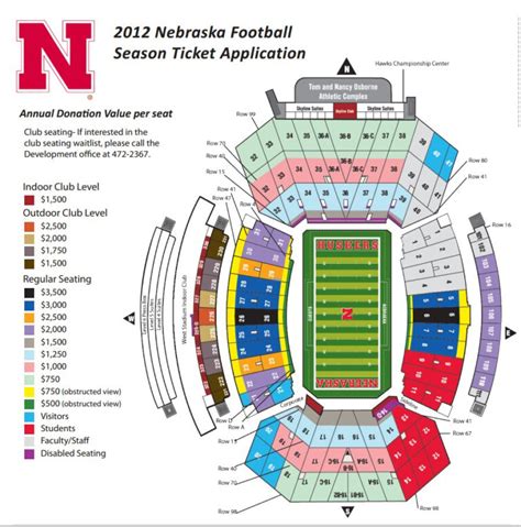 Memorial Stadium Seating Chart Google Search Nebraska Football ...