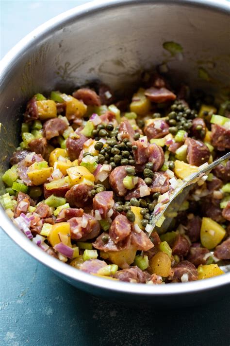 Honey Mustard Potato Salad With Capers No Mayo Macheesmo