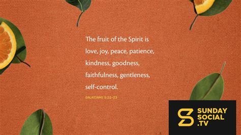 The Fruit Of The Spirit Is Love Joy Peace Patience Kindness