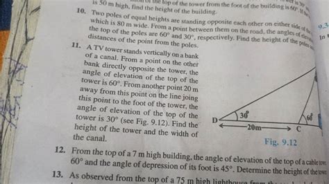 10 Two Poles Of Equal Heights Are Standing Opposite Each Other On Either