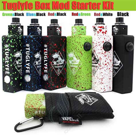 New Tugboat Box Mod Kits Tuglyfe Unregulated Vapor Mods Cubed Rda Full