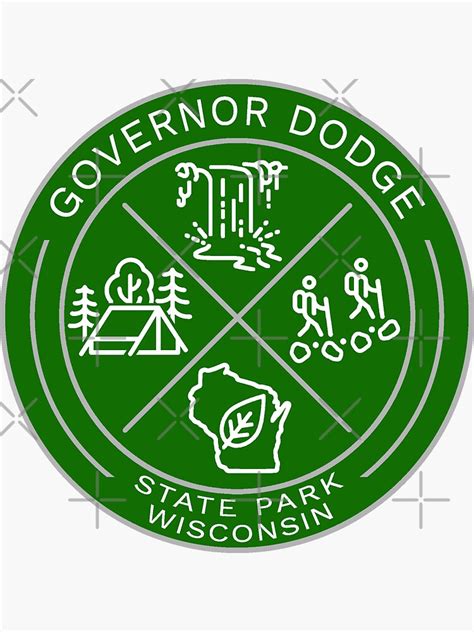 Governor Dodge State Park Heraldic Logo Sticker For Sale By Vanyakar