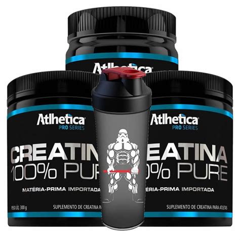 Kit X Creatina Pure Pro Series G Coqueteleira Atlhetica