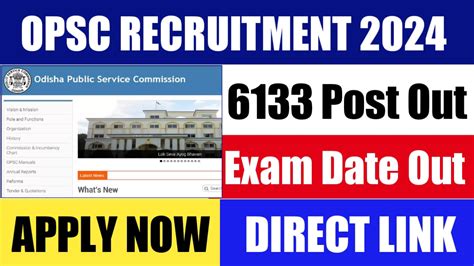 Opsc Recruitment 2024 Apply Online Fees Eligibility Selection