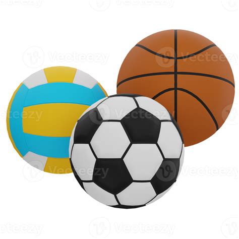 pelotas deportivas ilustración 3d 10259434 PNG