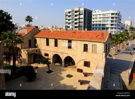 Larnaca fort and museum courtyard on Larnaca Finikoudas, Cyprus Stock Photo - Alamy