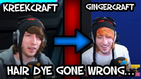 Kreekcraft Tried To Dye His Hair Pinkbut It Turned Orange Lol Youtube