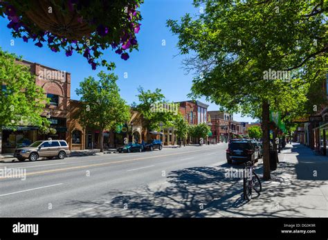 Main Street In Downtown Bozeman Montana Usa Stock Photo Alamy