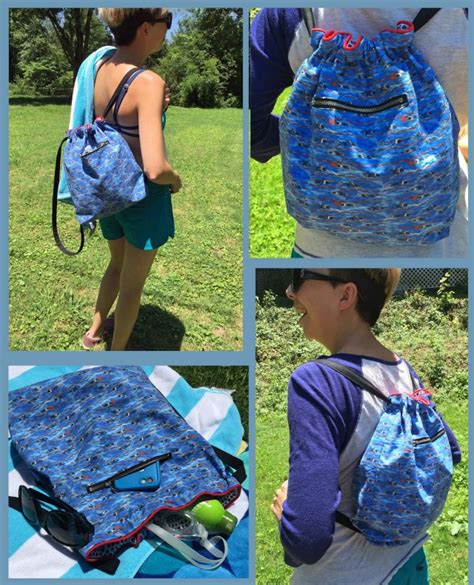 Free Pattern Sew A Super Deluxe Drawstring Backpack The Daily Sew