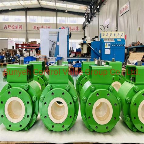 Electropneumatic Actuator Ceramic Lined Valves For Highly Erosive