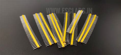 1×40 Pin 2 54mm Pitch Male Berg Strip Yellow Colour Male Header Pins Straight Esclabs